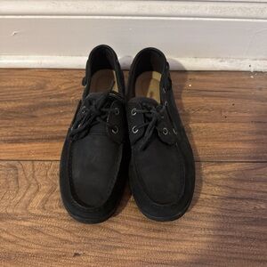 Black Sperry boat shoes